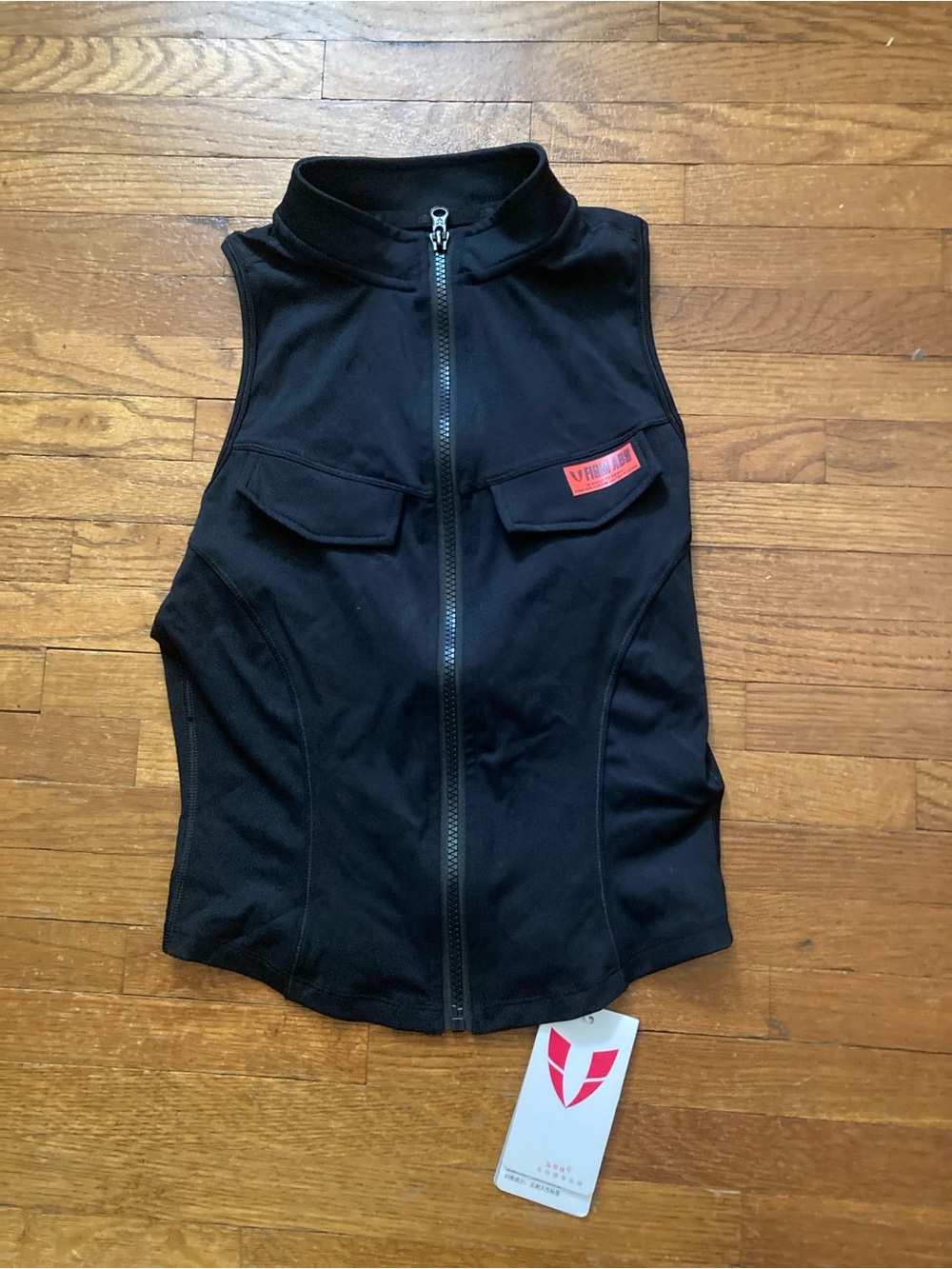 Vimmia Black Zip-Front Athletic Tank Top